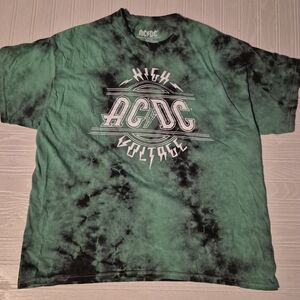 AC/DC High Voltage Band Tee Mens Womens Green Black White Graphic